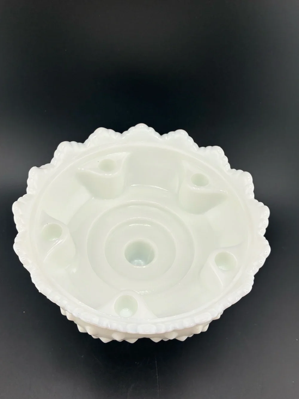 Fenton White Hobnail‎ Milk Glass candle holder